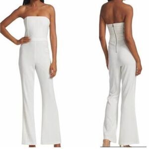 Alice + Olivia Lavera Strapless Flare Jumpsuit NWT $495